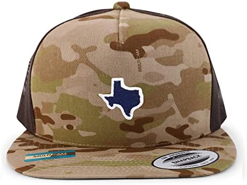 Trendy Apparel Shop Texas State Patch 5 Painel Flatbill Baseball Cap