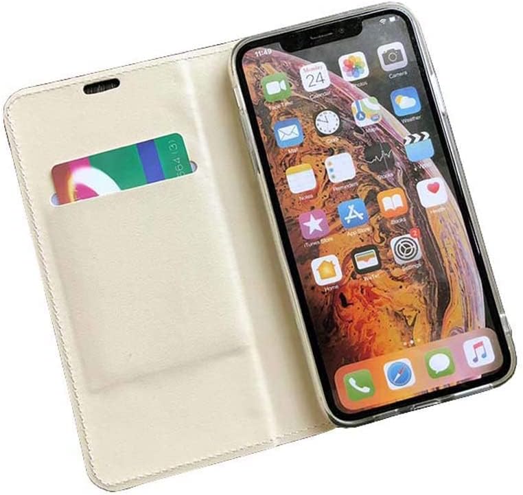 WTUKMO Genuine Leather Atração Magnetic Flip Phone Case, Tampa à prova de choque anti-deslizamento para Apple iPhone 12 Pro 6,1 polegadas [Kickstand] [suporte de cartão]