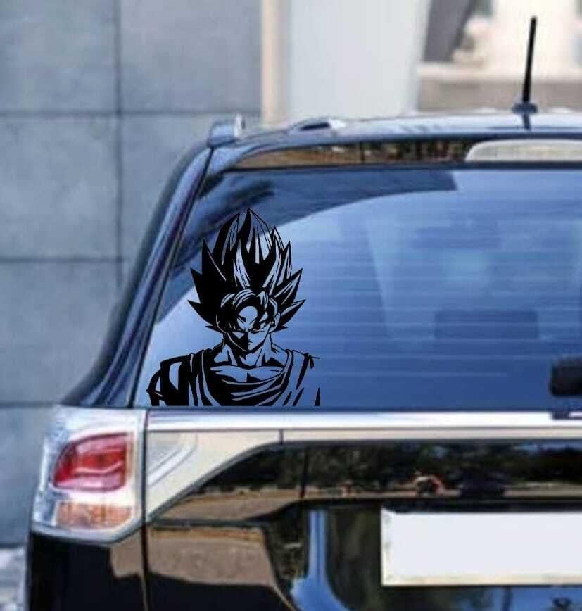 Adesivo Goku para carro, decalque de vinil para uso interno e externo