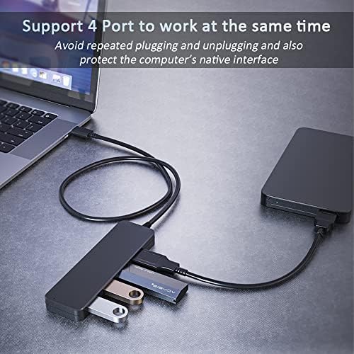 USB C HUB, VIENON USB 3.0 Hub com 4 portas USB Extender Splitter USB para MacBook Pro 2018/2017, Chromebook,