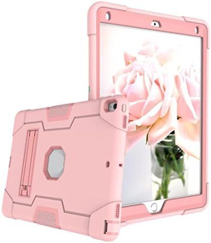Jaorty Case projetada para iPad Air 3 10,5 2019, iPad Pro 10,5 polegadas de 2017, 3 em 1 híbrido [macio e duro] fortaleza pesada capa robusta à prova de choque anti-lixo anti-rastreamento de corpo de proteção integral, rosa