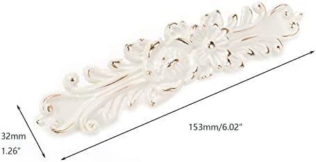 Manças em forma de flor de Crapyt Móveis Puxe House Housed Decorative White Handles de estilo europeu Handles