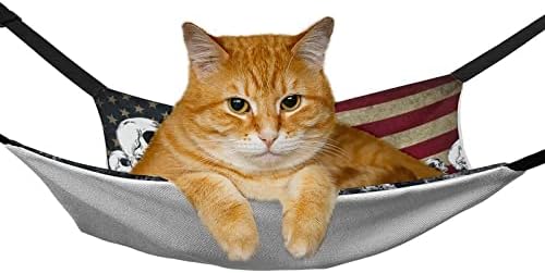 Skull Flag Pet Hammock Stand Cat Bed Supplies Supplies Excelente Respirabilidade Conjunto fácil dentro de casa ao ar livre