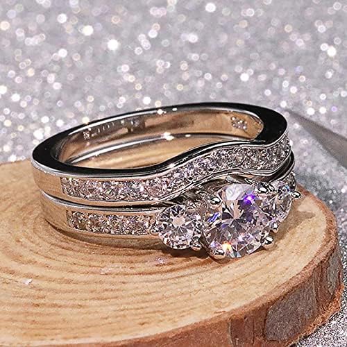 Anéis delicados para mulheres, casal, anel completo de diamante escultura oca moda amor em forma de diamante anéis de diamante anel liso