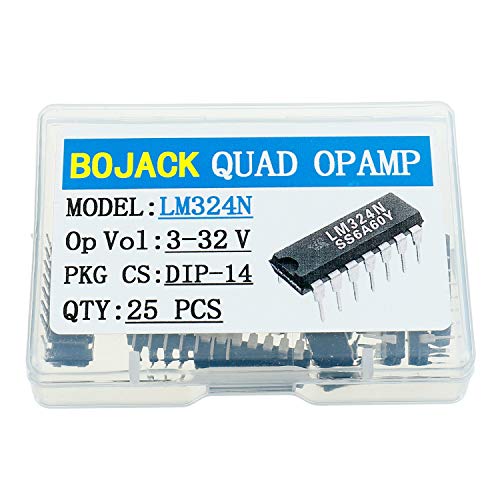 BOJack LM324N Amplificador operacional quadruplicado LM324 14 pinos Regulador de tensão ajustável DIP-14