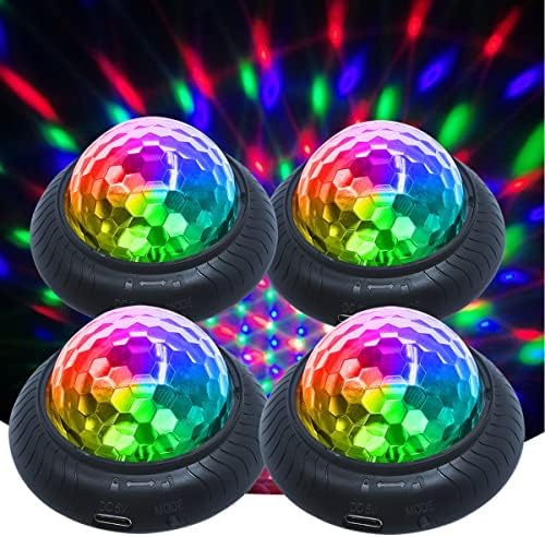 Kissee Disco Party Light Night Light 2 em 1 Flashes com som musical Som ativado, Bateria de bola de bola de