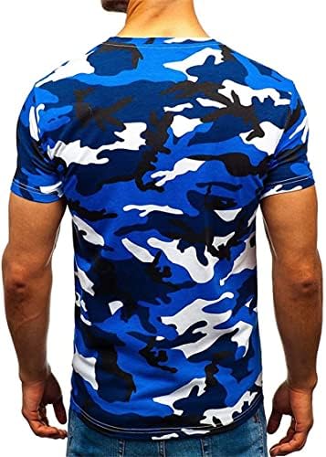 DGHM-JLMY Camuflagem de camuflagem casual casual Camiseta casual moda moda casual camuflando camuflagem