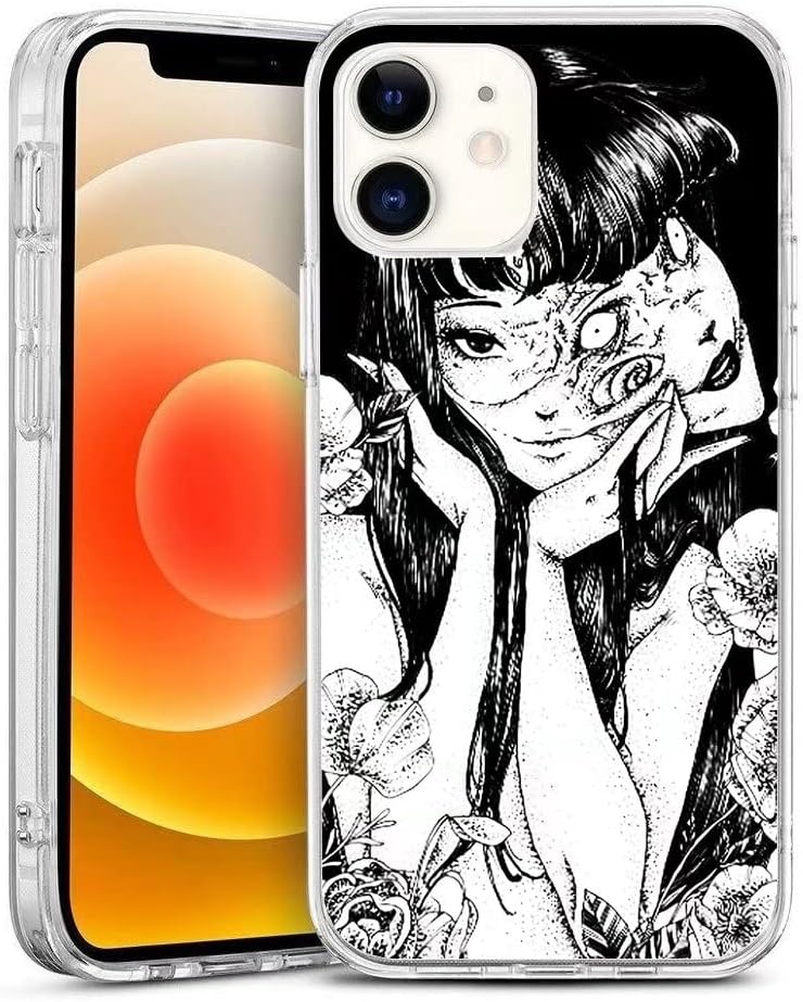 Capa de telefone Compatível com iPhone SE 2022/2020/8/7 Junji Collage Ito Soft TPU Silicone Pure Clear Protective Case