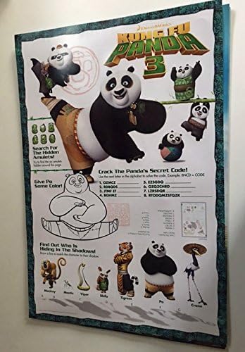 Kung Fu Panda 3 - 13,5 x20 D/s Promo Original Promo Poster Jack Black Games
