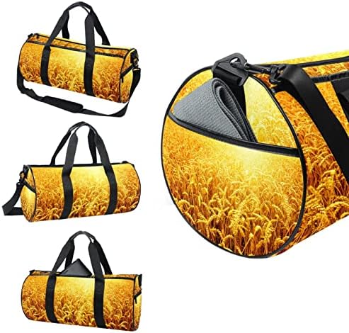 Mamacool outono de grão amarelo de grãos de ombro de ombro de bolsa de transporte de lona para ginástica para