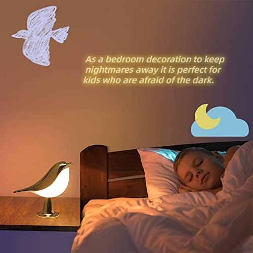 YM Dragon Beds Lâmpadas de cabeceira Decorações de pássaros para as lâmpadas pequenas para casa para pequenos