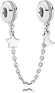 Minijewelry Chain Chain de cadeia de segurança para pulseiras Butterfly Moon Star Flor Segura Bloco