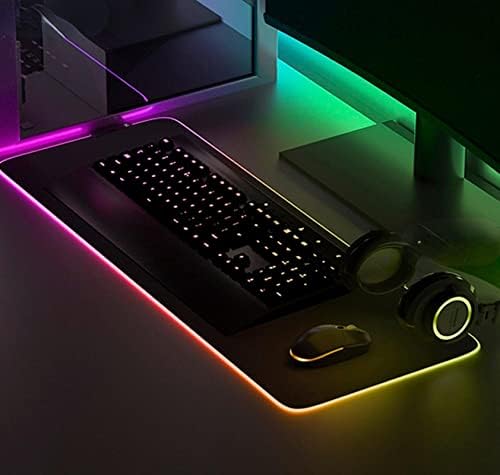 Almofada de mouse luminosa e espessada aumentada e espessada com a almofada de teclado de teclado