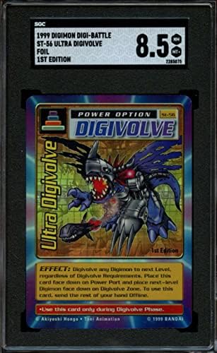 Ultra Digivolve 1st Edition Foil SGC 8,5 nm-mt + 1999 Digimon Digi-Battle #ST-56