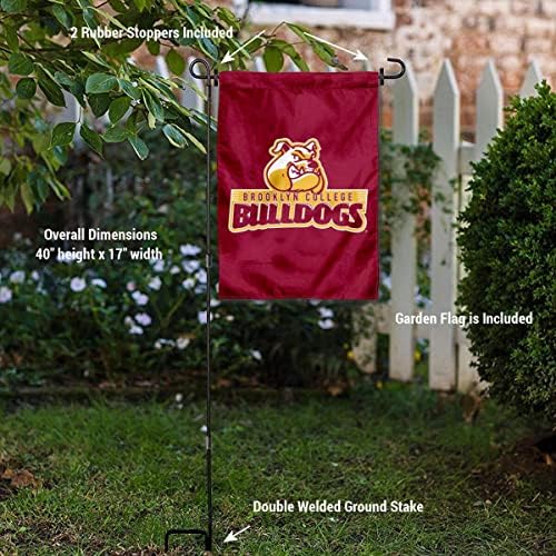 Brooklyn College Bulldogs Logo Garden Garden e Stand Stand Stand Stand Set