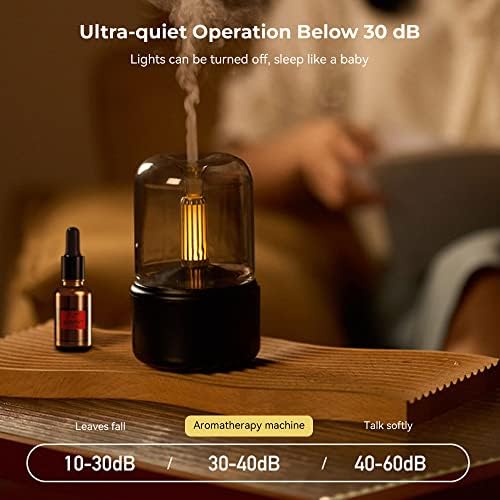 Mehidfy Aromaterapia difusor de óleo essencial com luz, 120 ml de difusor e conjunto de óleo essencial, umidificador