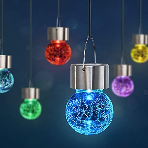 Gigalumi 8 Luzes de suspensões solares de pacote, luzes de decoração de Natal com alterações multicoloridas