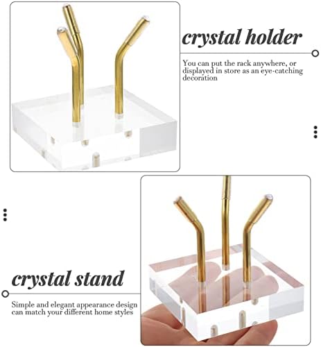 Exibição de acrílico clara de Zerodeko fica de três- Peg Display Stand Crystal Stand Stand Jóia do suporte para