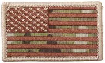 Rothco Reverse American Flag Patch com gancho de volta