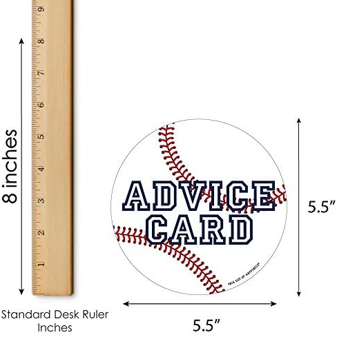 Big Dot Of Happiness Batter Up - Baseball - Cartão Desejo Atividades do chá de bebê - Shaped Advice Cards