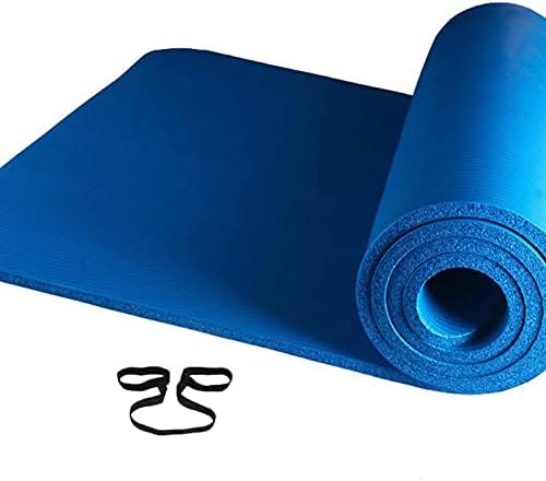 15 mm de espessura nbr pura colorido anti-esquilie yoga mat 183x61x1.5cm azul