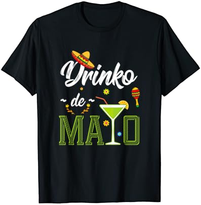Cinco de Mayo Shirt Drinko de Mayo Fiesta T-shirt de festa mexicana