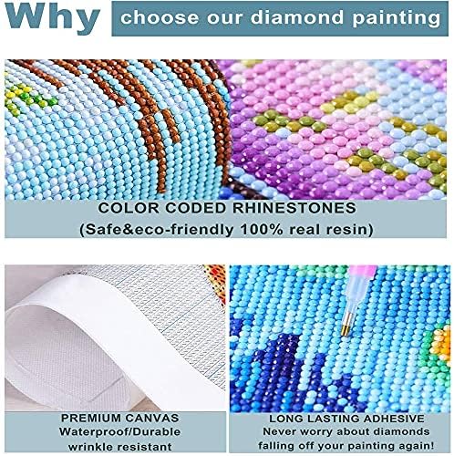 Kits de pintura de diamante Tulobi para adultos DIY 5D Drill Full Gems Dots Diamond Art Craft Paint Presente para relaxamento e decoração da parede da casa