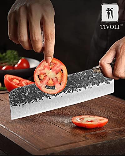 Facas de cuteira de carne Tivoli Conjunto de faca de cozinha forjada de mão com faca de desossa de tang
