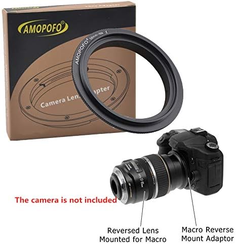 58 mm a Nik Z Filtro de filtro Macro Ring reverso Ring Adapt, e para Nikon Z Mount Z6, Z7 Full Frame Camera