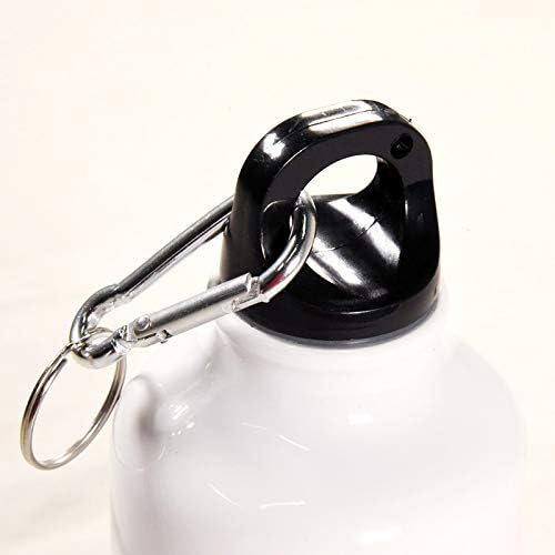 O feliz shiba inu cão leve alumínio esportivo garrafa de água BPA grátis com chaveiro e tampa de parafuso 400ml