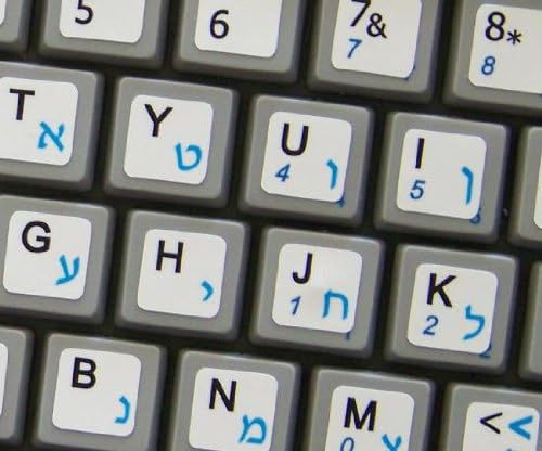 Etiquetas de teclado de netbook inglesas em inglês no fundo branco