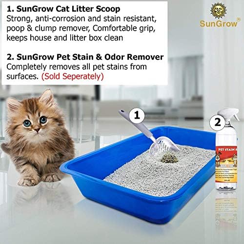SunGrow Great Felt Scoop, Scooper de gato transformando a vida, reduz a fadiga das mãos, salva lixo claro, torna a escavação mais rápida e mais fácil
