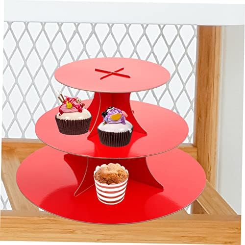 Luxshiny Cupcake Soberset Display Stand Chinês Decoração de casamento Round Cake Transportador de papelão Cupcake