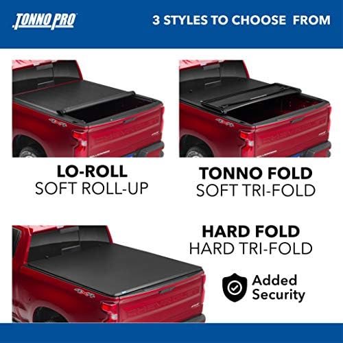 Tonno Pro Dobra dura, tampa do leito de caminhão dobrável e dura Tonneau | HF-167 | Fits 2019 - 2023 Chevy/GMC