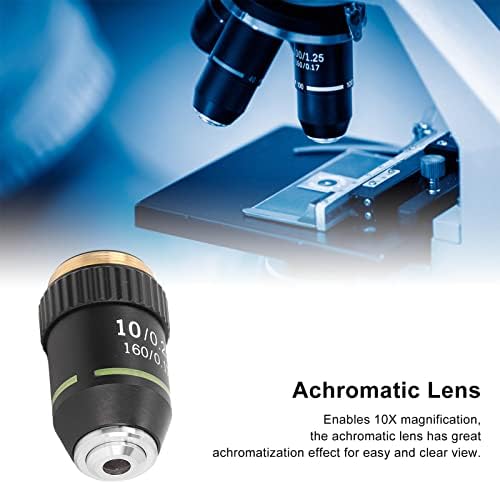 Lente Achromática da PWShymi, imagem clara de 20,2 mm de lente de microscópio objetivo para visualização