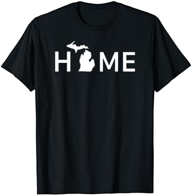 Michigan Home Love T-shirt de esboço do estado dos EUA
