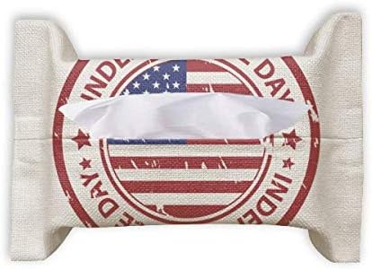 Bandeira do dia da independência dos EUA Red Postmark Toalha de papel facial de lenço de lenço de lenço de