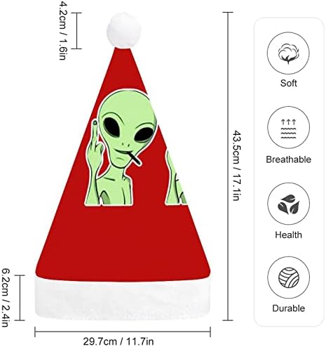 Chapéu de Natal Alien Alien Hat Hats Papai Noel Decorações de Árvores Decoração de férias Presentes