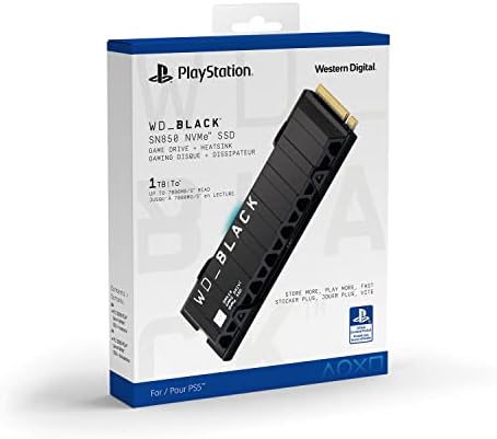 WD_BLACK 1TB SN850 NVME SSD para consoles PS5 Drive de estado sólido com dissipador de calor - Gen4