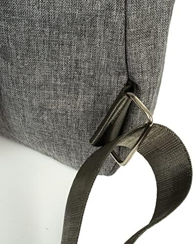 Westend Crossbody Canvas Sling Backpack com cinta ajustável, sólido a carvão
