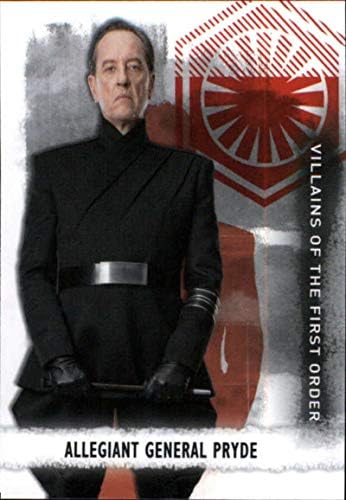 2020 Topps Star Wars The Rise of Skywalker Série 2 Vilões da primeira ordem #VF-3 Allegiant General Pryde Trading Card