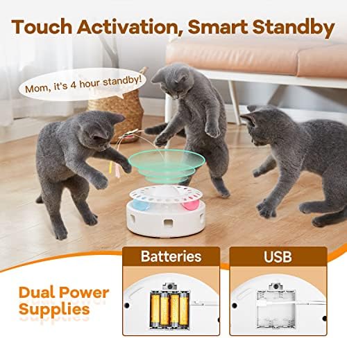 Potaroma 3 Bolas de Catnip e Smart 3 em 1 pacote de brinquedos de gato