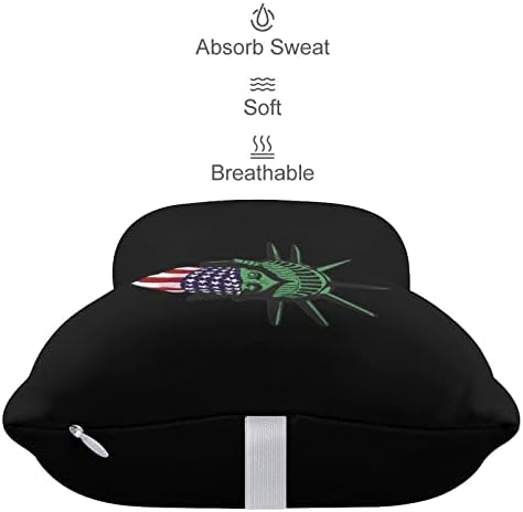 Estátua de Liberty EUA 2pcs Carconha travesseiros de pescoço de carro respirável Auto-restaurante