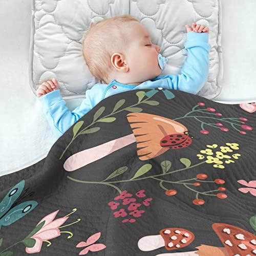 KeePreal Snails Ladybugs Baby Cobertors para meninos meninos bebês criança, macla e macio de pelúcia Bobagem recém -nascida Berçária infantil infantil （30x40in）