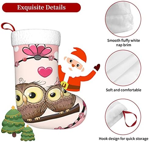 Psvod Owls fofos de ano novo no dia de Natal Meias decorativas penduradas meias de natal
