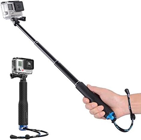 Walway 19 '' à prova d'água de alcance manual da mão ajustável Pólo monopod de bastão de selfie para a GoPro Hero