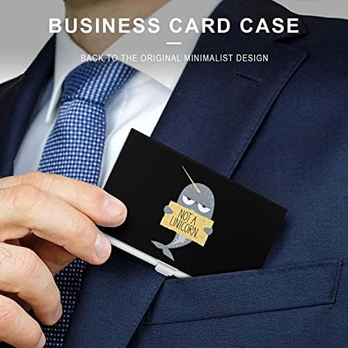 Não sou um unicórnio Narwhal Aluminium Business Card Case Slim Wallet for Men Mulher