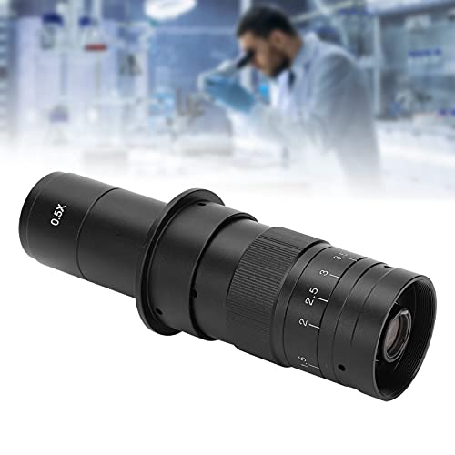 Lente de microscópio, lente HD de liga de alumínio para câmera de segurança CCTV para microscópio eletrônico