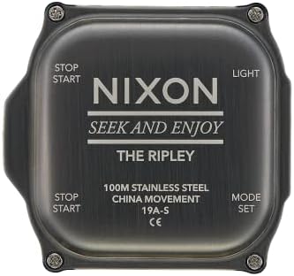 Nixon Ripley A1267 - Relógio analógico e digital para homens - Expedição e Aventure Sport Watch - Homem de moda masculina - 47mm Watch Face, 23mm PU Band