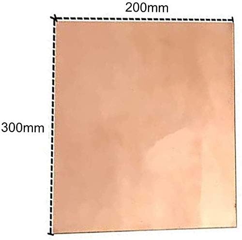 Z Criar design de folha de cobre de folha de cobre de placa de latão, adequado para solda e braz 200 mm x 300mm, 200 mm x 300 mm x 2,5mm de folha de cobre de metal